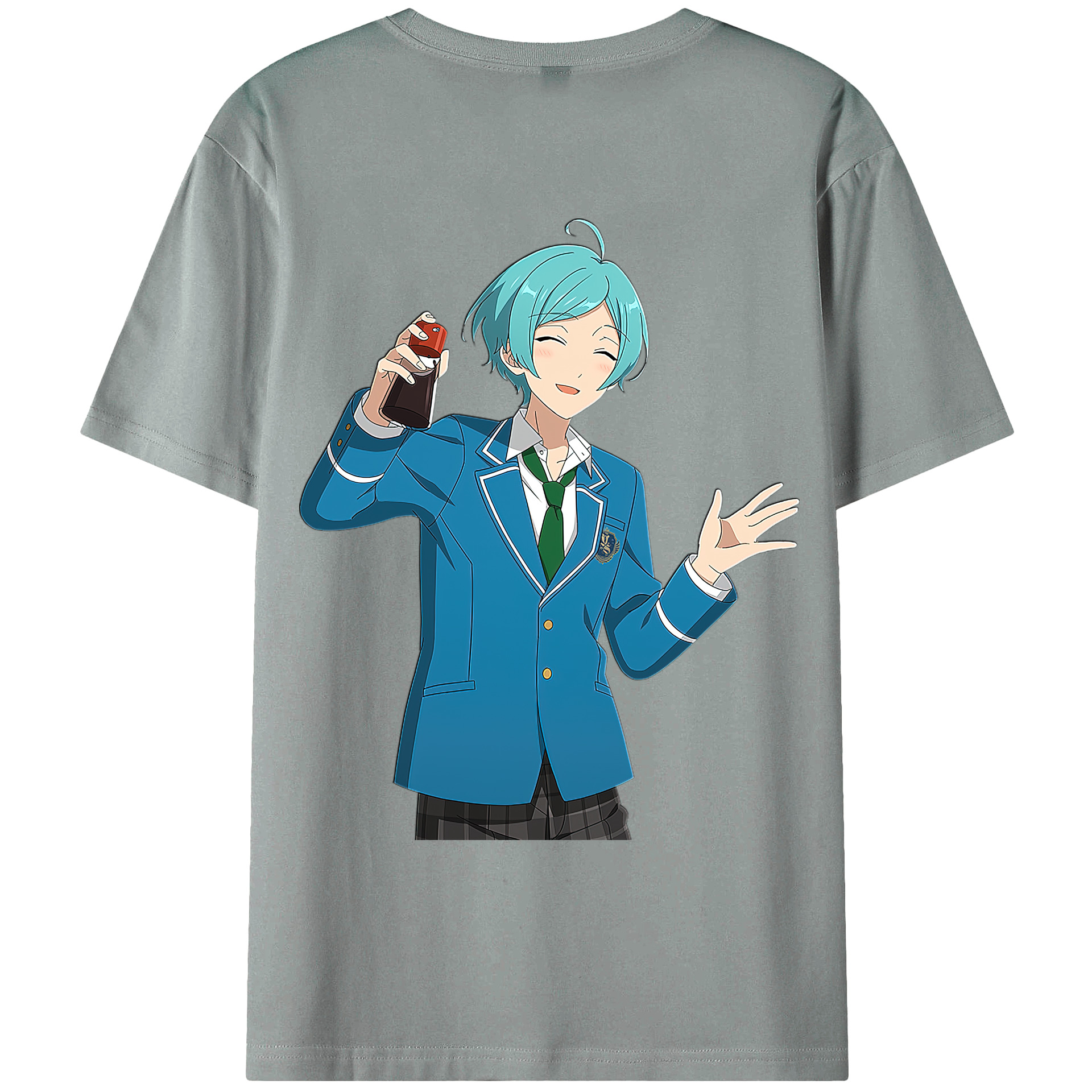 （画像用） あんさんぶるスターズ! Ensemble Stars 綿100％ メンズ半袖Tシャツ（バックプリント） 通気性